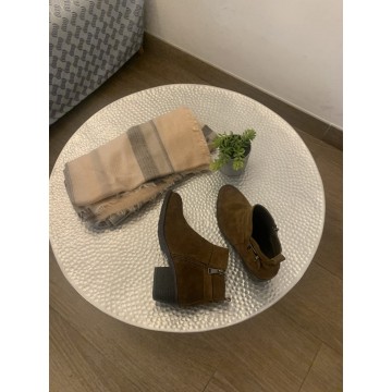 Kelara-Bottine avec boucle en marrons