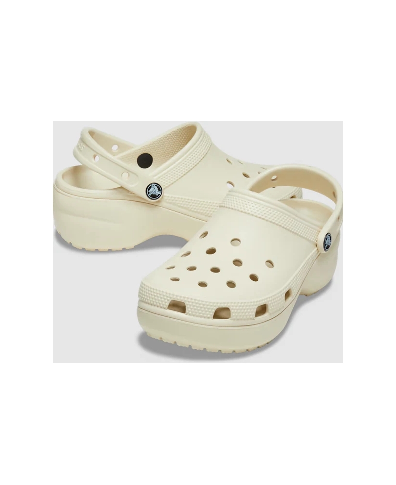 Sabot plateforme classique pour Femme Blanc