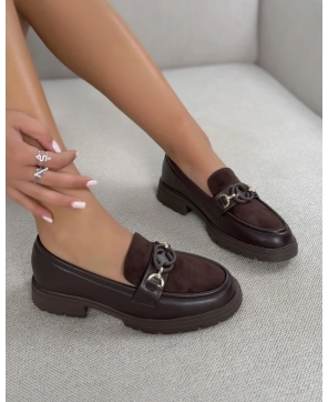 SHOES £ BAGS COLECTION-Mocassins femme marron foncé