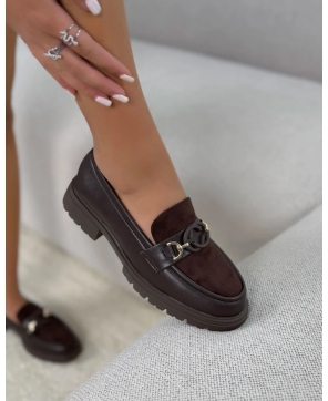 SHOES £ BAGS COLECTION-Mocassins femme marron foncé