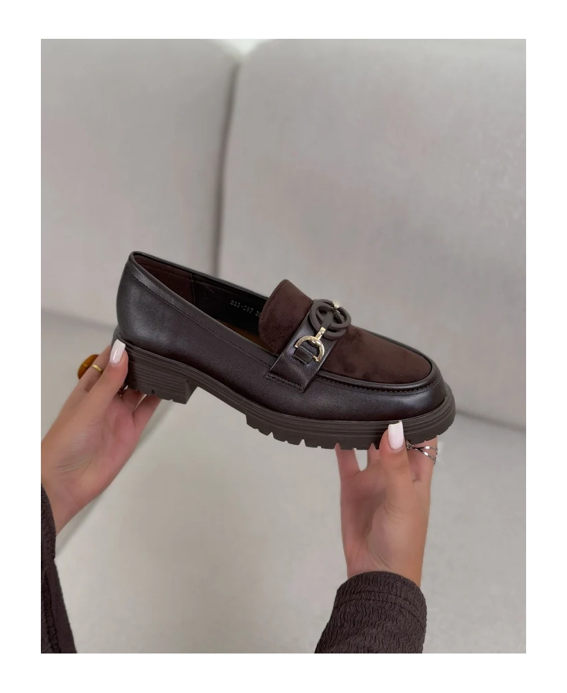 SHOES £ BAGS COLECTION-Mocassins femme marron foncé