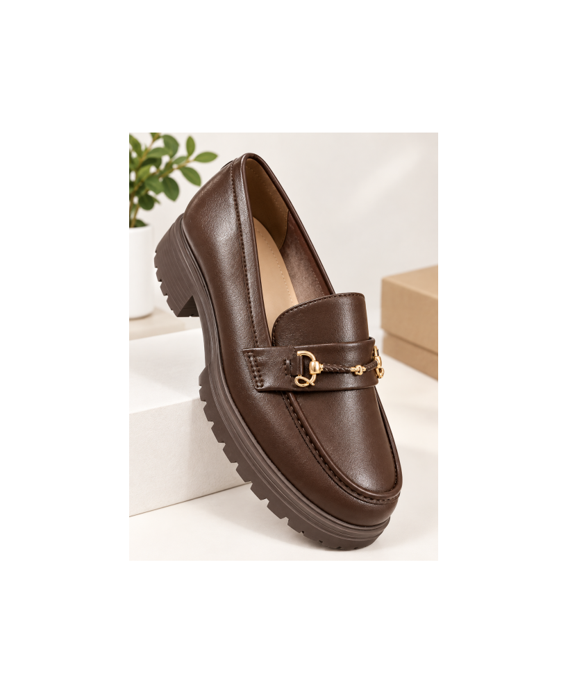 SHOES £ BAGS COLECTION-Mocassins femme marron