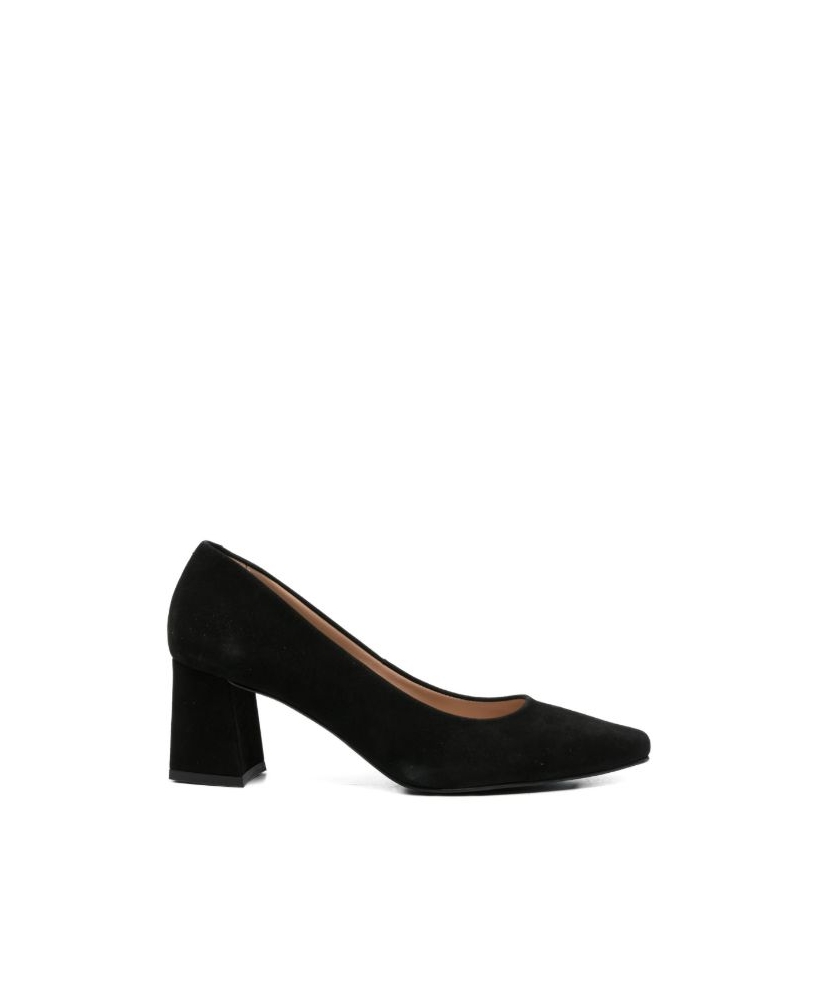 ESCARPINS FEMME DAIM NOIR A TALON
